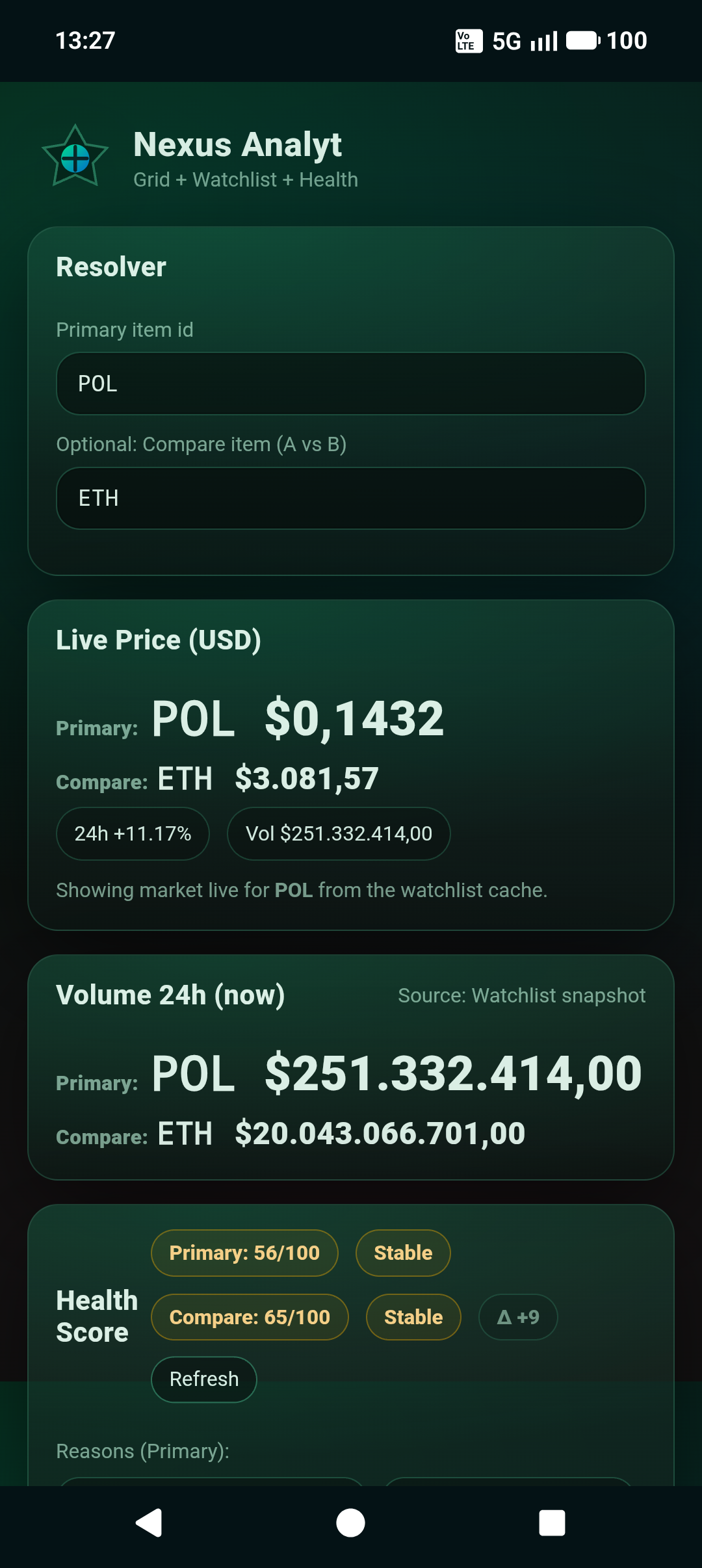 Nexus Analyt (Alpha) screenshot